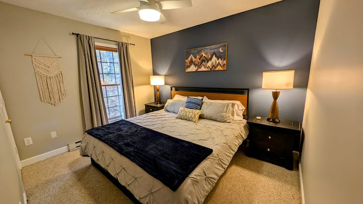 Bedroom 3: King bed with smart TV