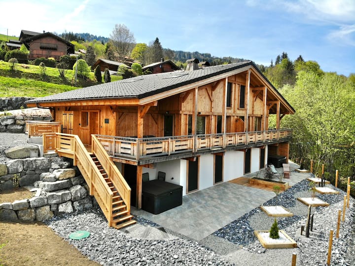 Chalet Neuf Les Beaux Monts Morillon-24 Pers- Spa - Les Carroz d'Arâches