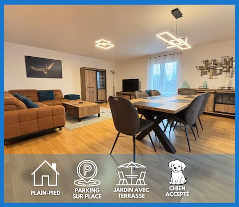 single storey house with garden near Bayeux