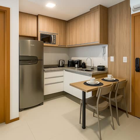 Airbnb em destaque: Ideal Studio: Comfort and Convenience (6 x S Interest) em Caminho Das árvores