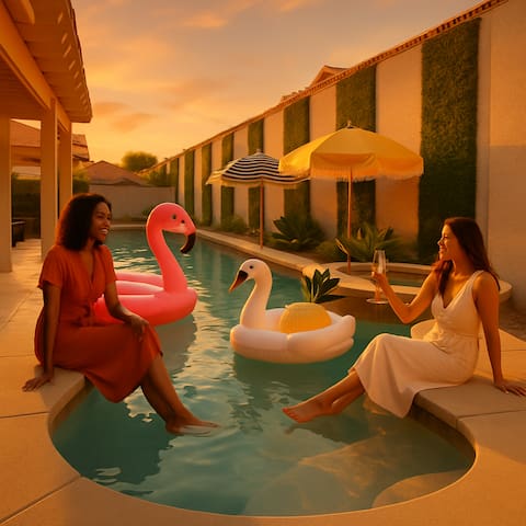 Family Oasis| King Bed|Heated pool |Spa•Arcades