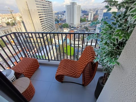 Popular Airbnb listing: Brand new studio in Santo Amaro, São Paulo, with a beautiful view in Santo Amaro