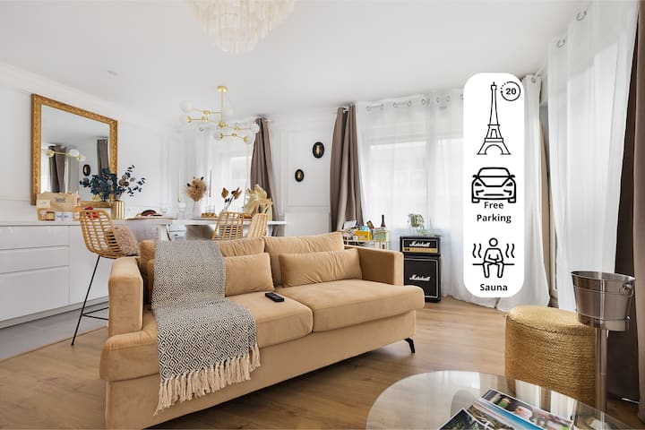 Suite Luxe 10 Pers · Sauna & Cinéma · 10 Min Paris - Rungis