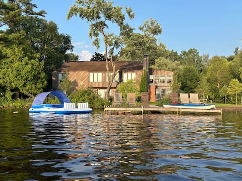 Waterfront Property on Loon Lake - dock & fire pit