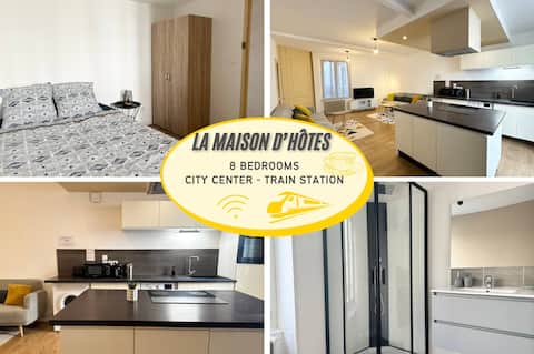 La Maison d'Hôtes - 8 BDR - Wi-Fi - Train station
