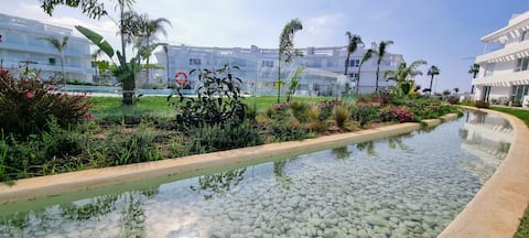 Low luxury private garden pool-3min from the beach