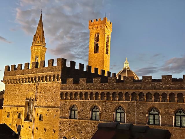 Roof-top Anguillara: Duomo and Bargello View