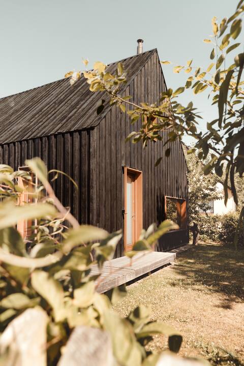 Modern wooden house on the Bodden - right apartment