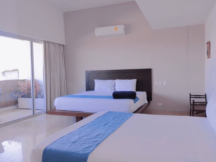 Klimatizovaná izba s pohodlnými posteľami, ktoré vám poskytnú najlepší odpočinok