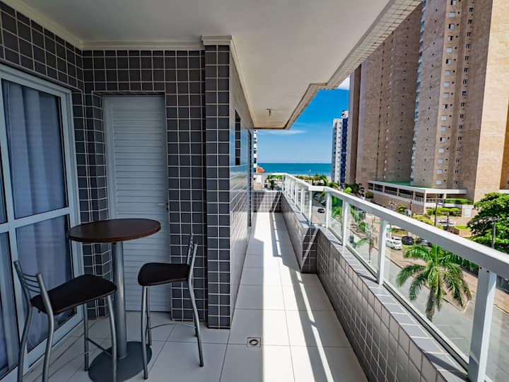 Apartamento Com  Belíssima Vista Do Mar - Praia Grande
