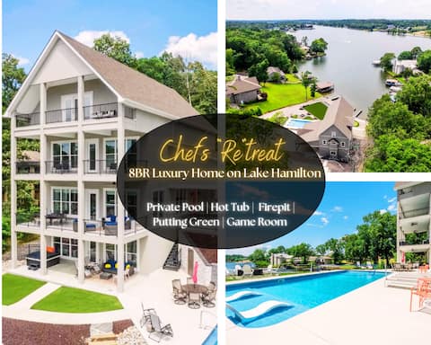 Luxe Lakefront Views*Private Pool*Hot Tub*Gameroom