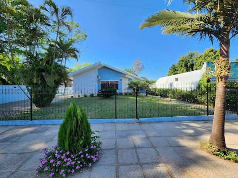 House with en-suites, ample space and pool.