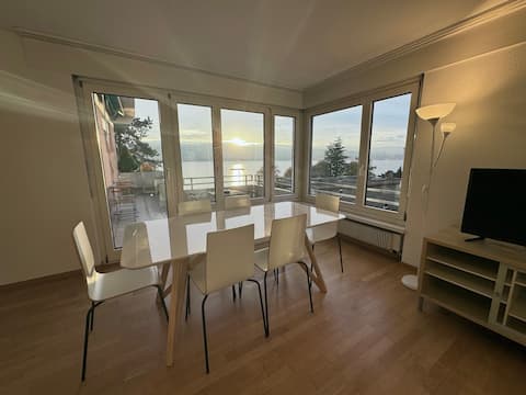 Lake view - 3.5 rms, close to Zurich city, parking