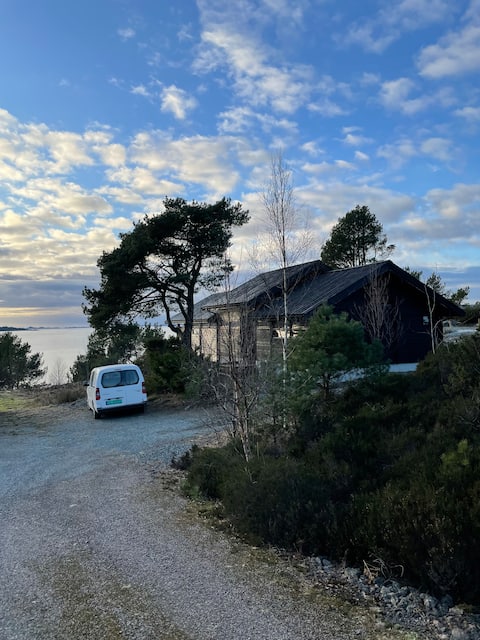 Modernized cabin next to the fjord