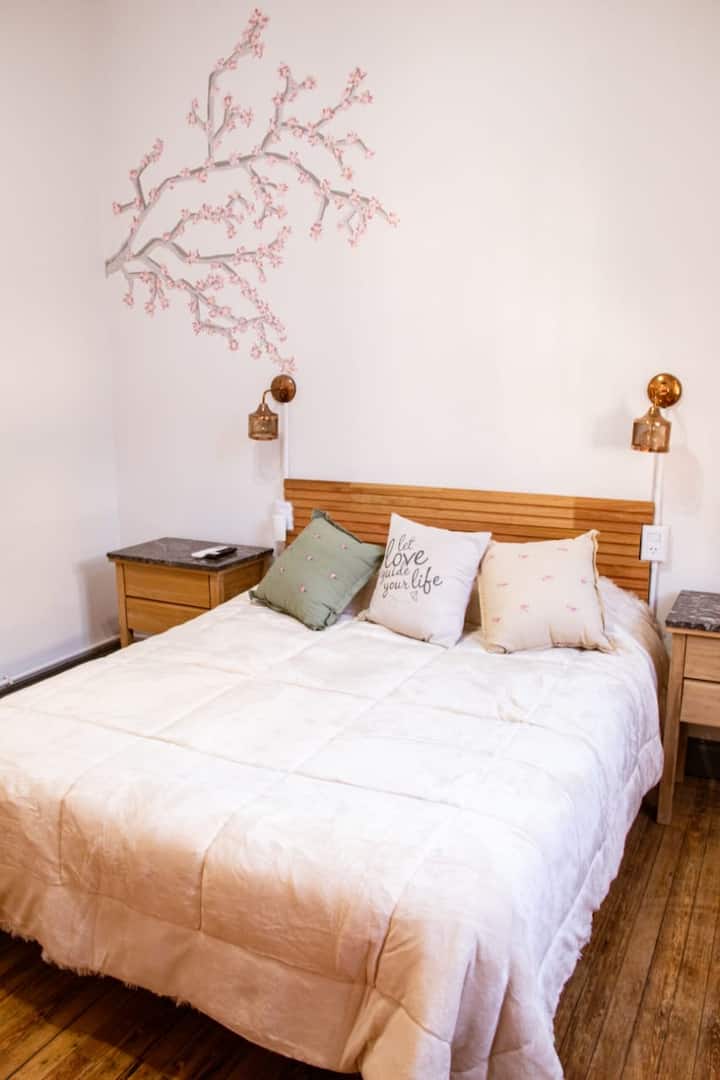 Ambiente amoblado con cama doble en San Telmo
