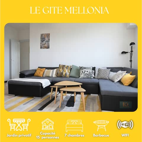 Gîte de Mellonia - 7 bedrooms - 4 bathrooms - Linen included