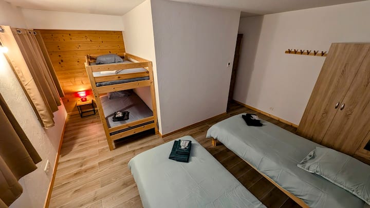 camera dormitorio molto confortevole per 4 persone.