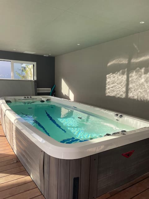 Beach house with heated swimming pool