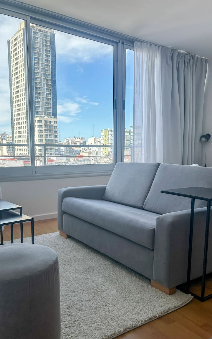 Apartamento mobiliado de 1 quarto com vista em Palermo