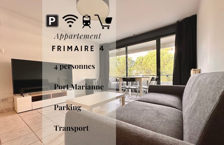 087 - Frimaire 4 - T2 - Port Mariane -Parking - Montpellier