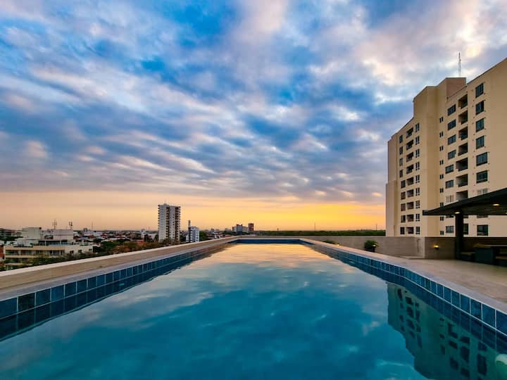 2 Dorm Equipetrol: Gym, Piscina, Parqueo, Lavadora - Bolivia