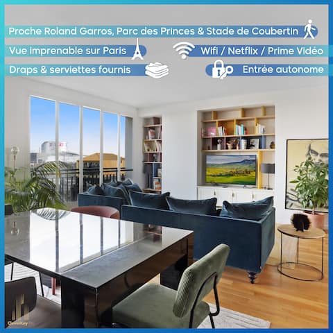 Popular Airbnb listing: Little gem with a view of ALL OF PARIS in Boulogne Billancourt