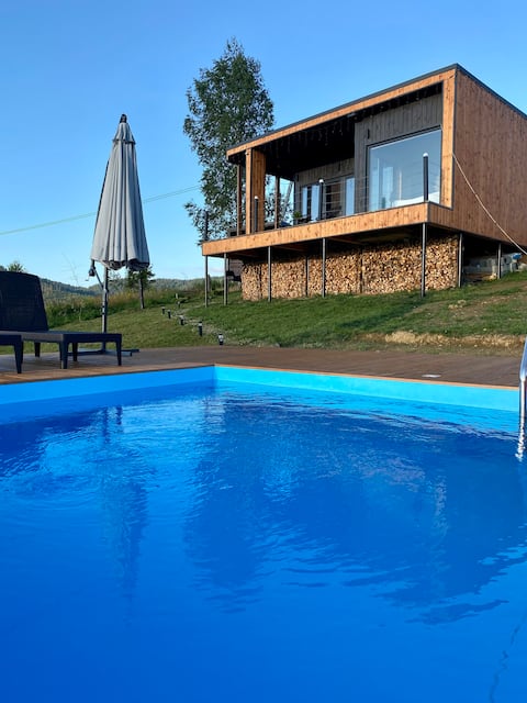 Under_sky (loft) - with a heated pool, bathtub, and hot tub