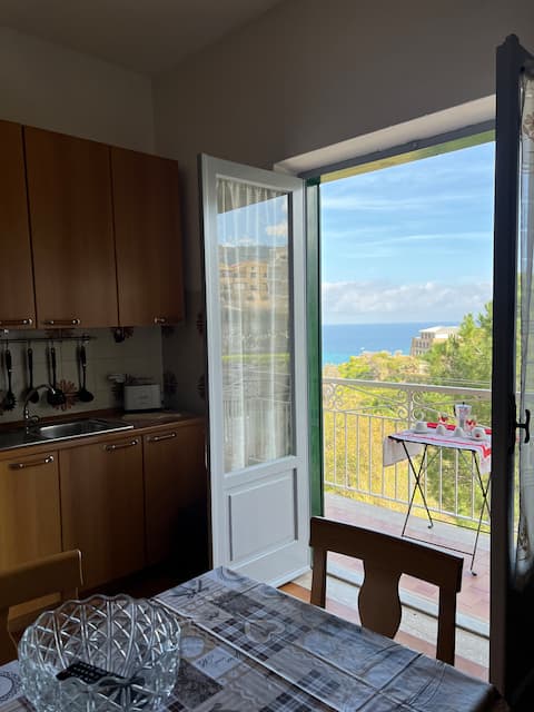 Popular Airbnb listing: Large Central Apt in Tropea – Sea View Balcony in Calabria