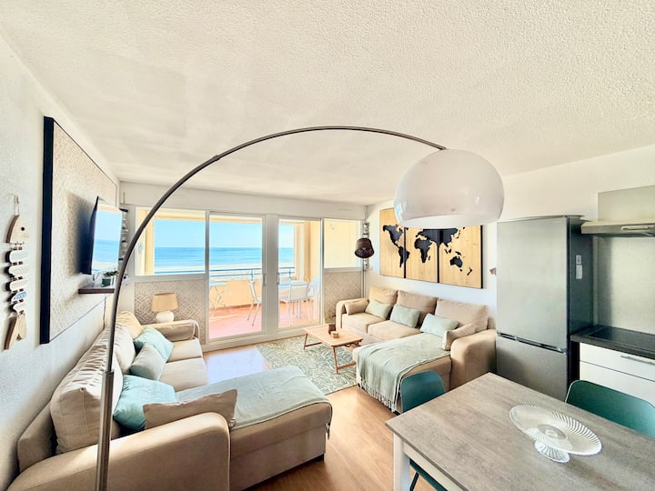 Canet Vue Mer & Canigou – Parking, Clim, 1re Ligne - Canet-en-Roussillon