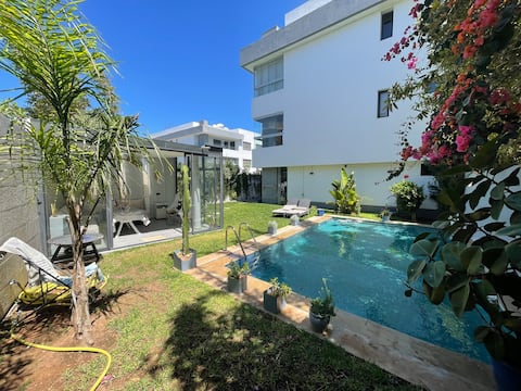 Dar Bouazza Apartment Private Pool & Garden