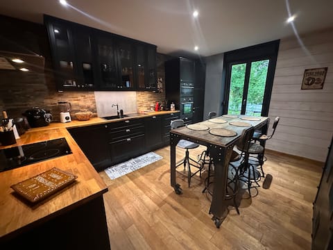 Large industrial-style loft