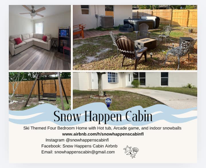 Snowhappencabin •Sleeps 9 •Hot Tub •Arcade Game - メルボルン, FL