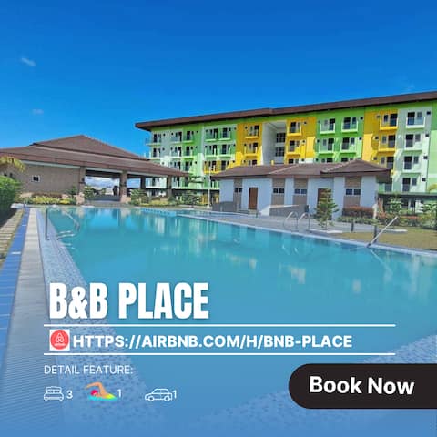 1BR Condo Near Robinsons with Pool, WIFI & Parking