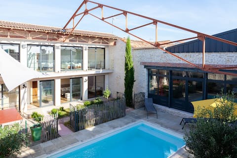 Cottage with Private Pool Patio.