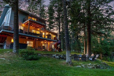 Top Airbnb: MountainViews/5KingBeds/Hot Tub/9FTTubeSlide/Games in Whitefish / Flathead Valley