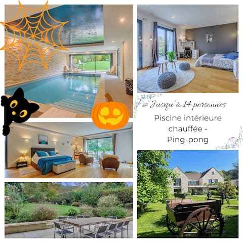 Villa for 14 people with heated indoor pool