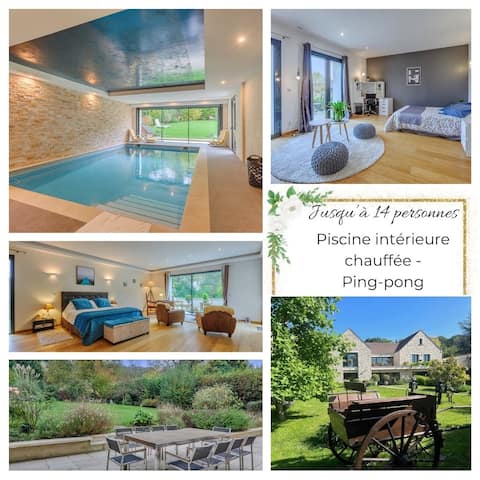 Villa for 14 people with heated indoor pool