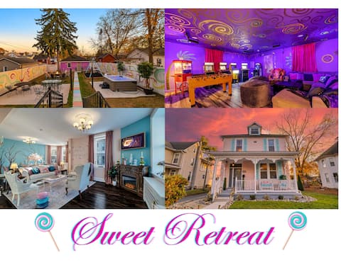 Hot Tub*Game Room*Near Hershey*Candy Theme*Unique*