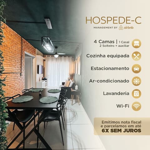 new apartment in a gated community with air conditioning and elevator