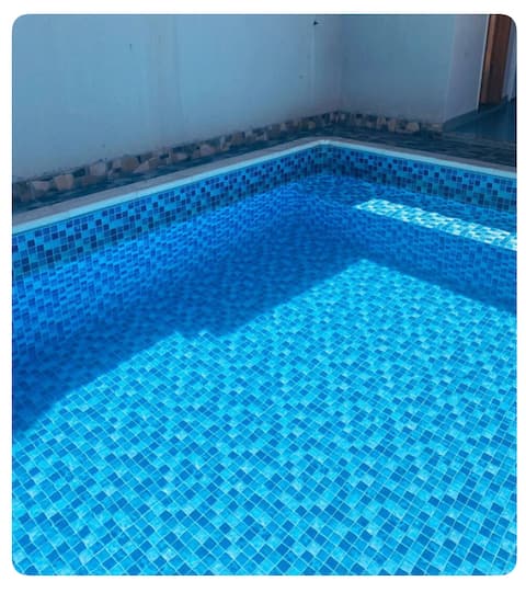 Space with private pool and gourmet area