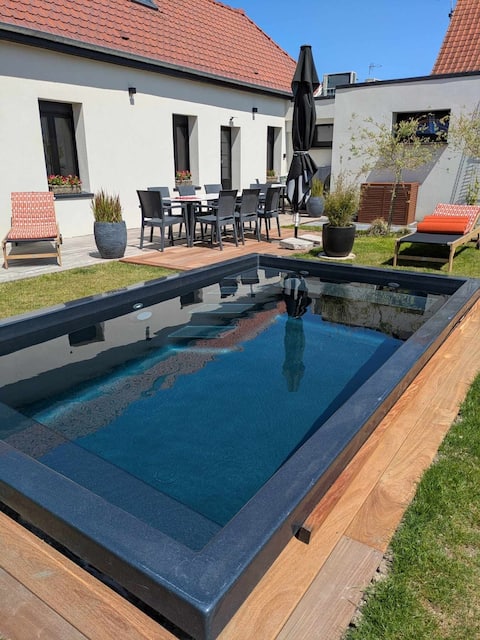 Beautiful house for 8 people with pool
[Le Coq à Cucq]