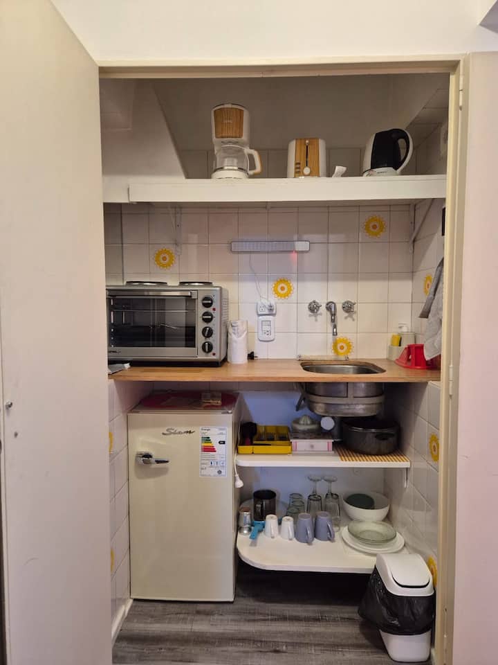 Studio reformado com terraço e varanda em San Nicolás