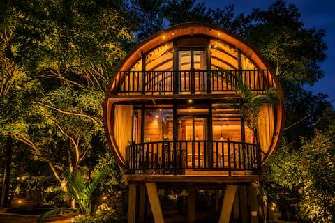 Wooden Family Two - Story private Villa (BB)