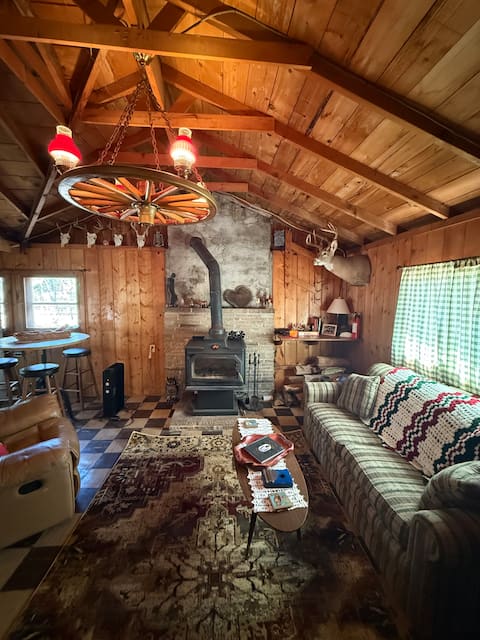The Hidden Owl Cabin + onsite rustic campsites