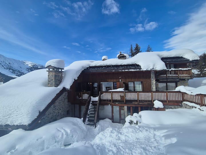 Ski Aux Pieds | Terrasse Direct Piste | 3 Vallées - Méribel