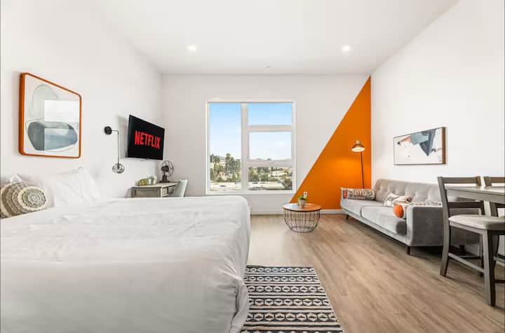 Chic Studio - Walk To Dtla W/skyline Views-gym+w/d - Los Ángeles, CA