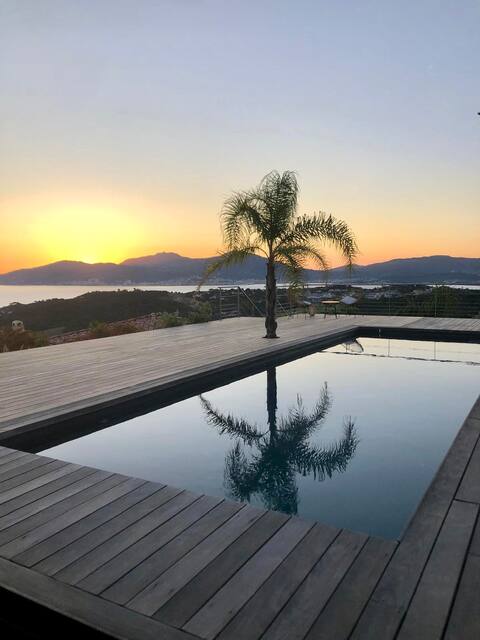 Villa Mylena, Ajaccio Bay, heated pool