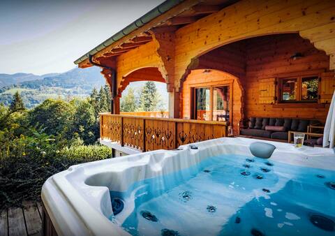 Mountain views and spa