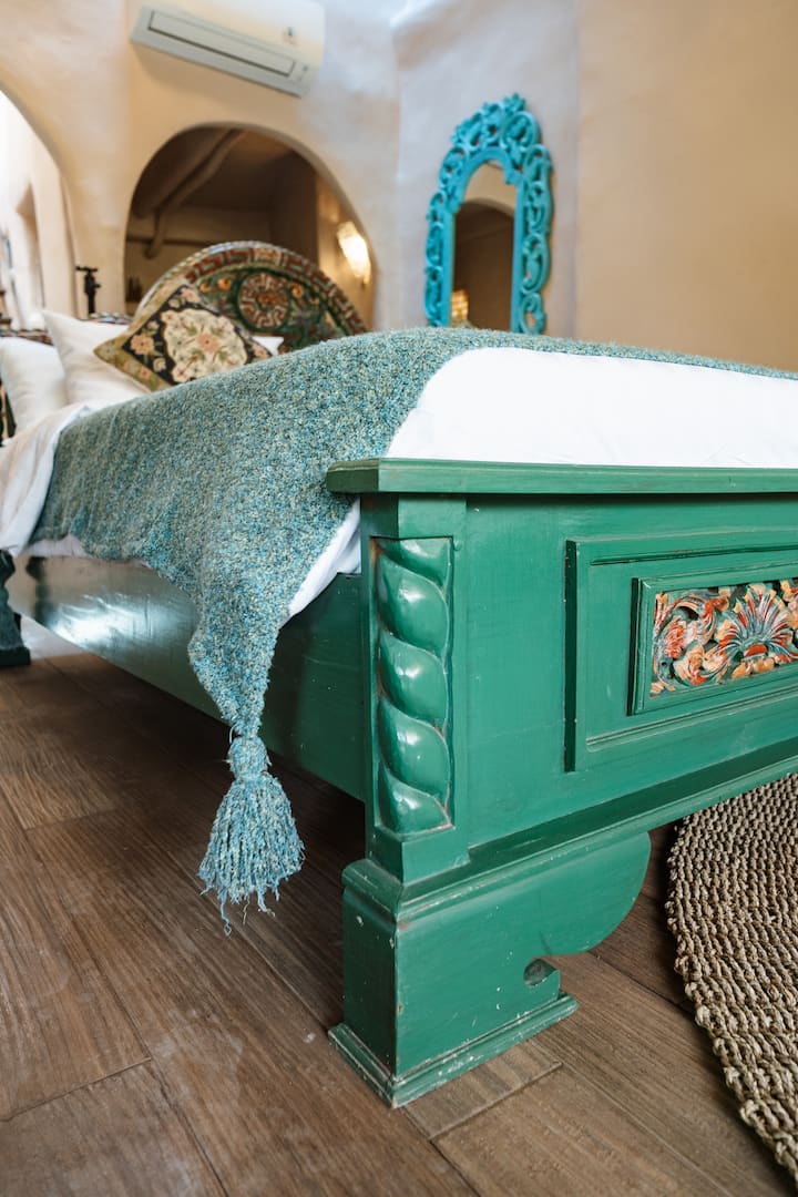 Bedroom with a king-size bed