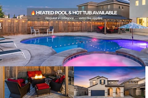 Visalia 5bd/3ba Pool/Spa-Heating Option Available